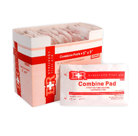 Ever Ready First Aid 5" x 9" Sterile Combine (ABD) Pads - 20/pack