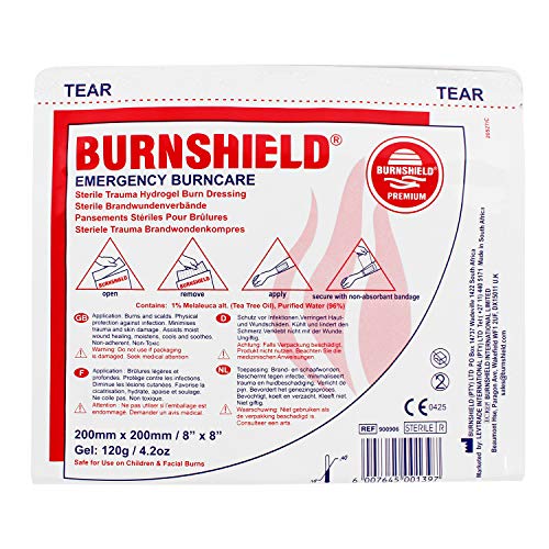 Burnshield Sterile Emergency Burn Dressing 8x8 (20cm x 20cm)Cools T