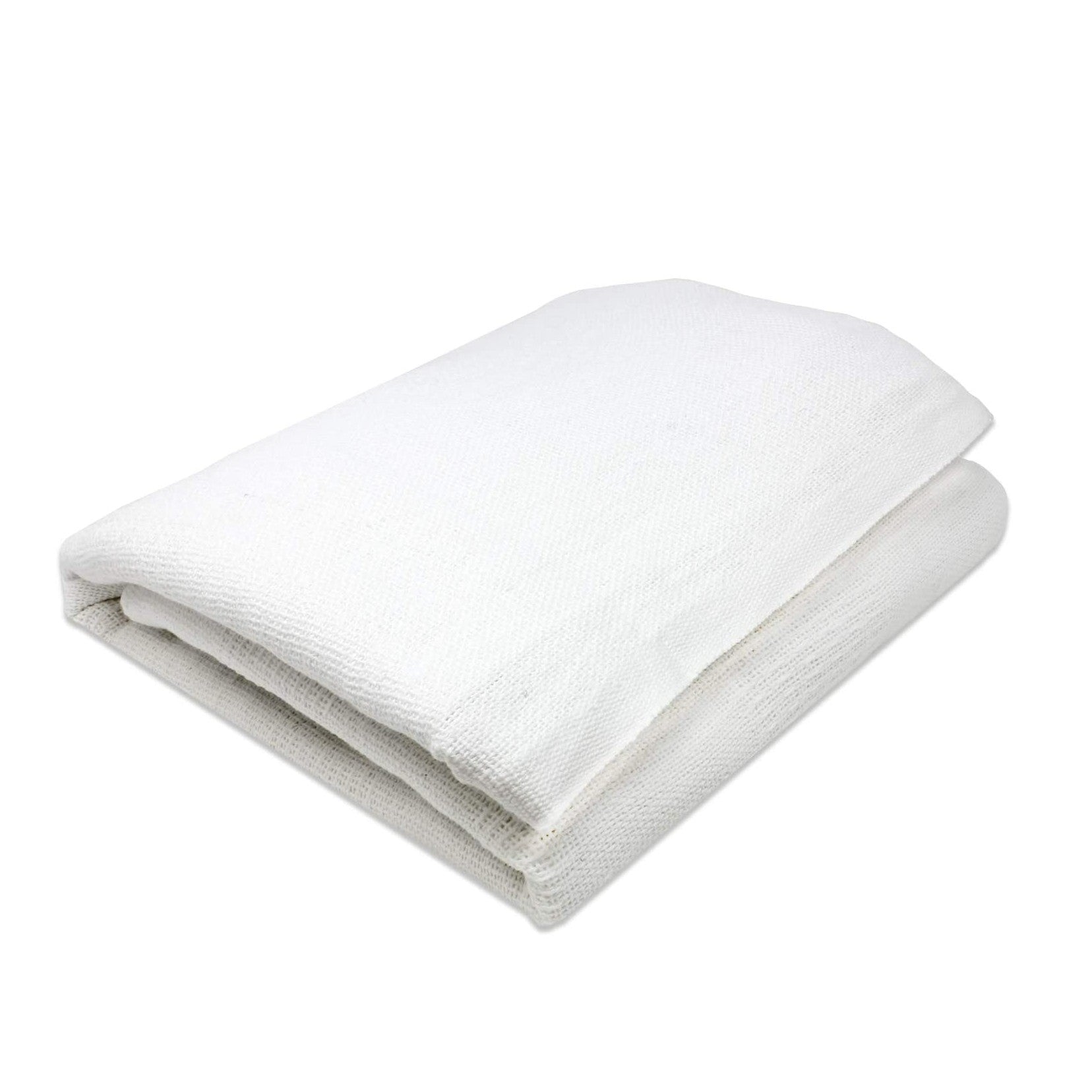 White Cotton Thermal Blanket, 66” x 90”