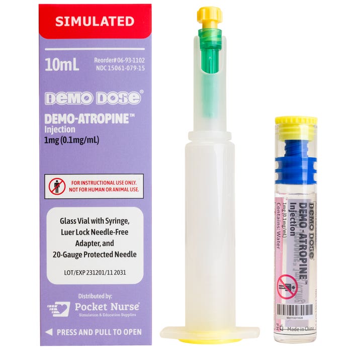 Demo Dose® Simulated Emergency Medication - Atropin - 10 ml
