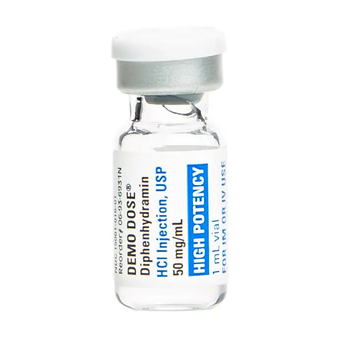 Demo Dose® DiphenhydrAMIN Benadrl 50mg mL 1mL