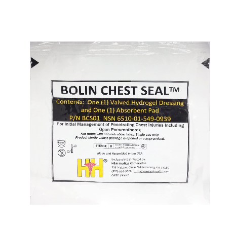 Bolin Chest Seal Dressing, 6''