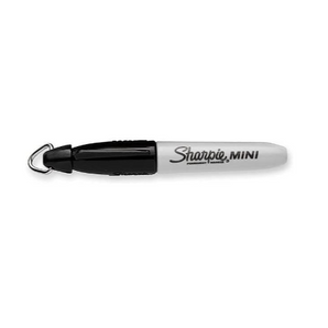 Sharpie Mini Permanent Markers with Golf Keychain Clips, Fine Point, Black Ink