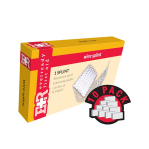 Ever Ready First Aid Aluminum Wire Splint, in Kit Unit Box, 10 Count