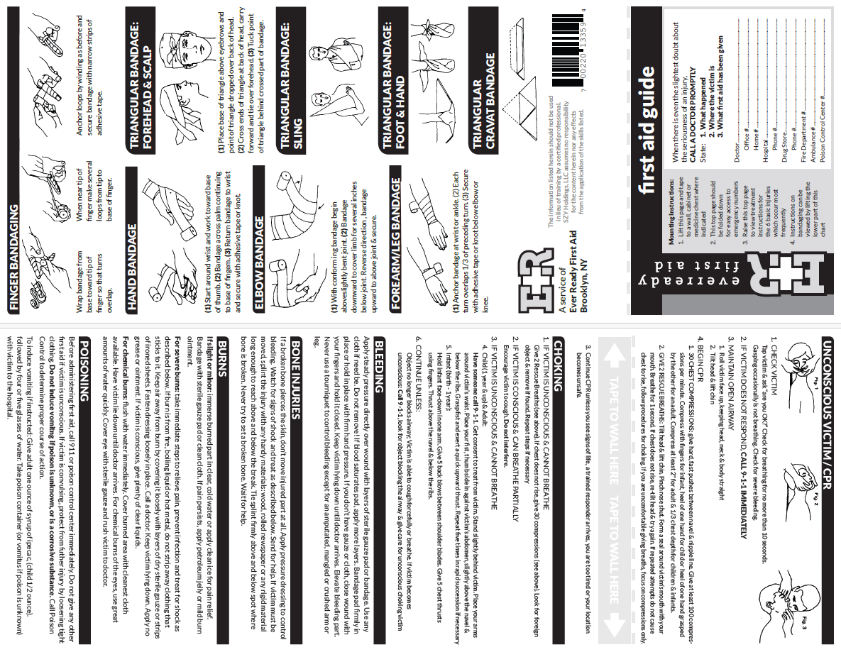 First Aid Chart with Illustrations MediTac Kits