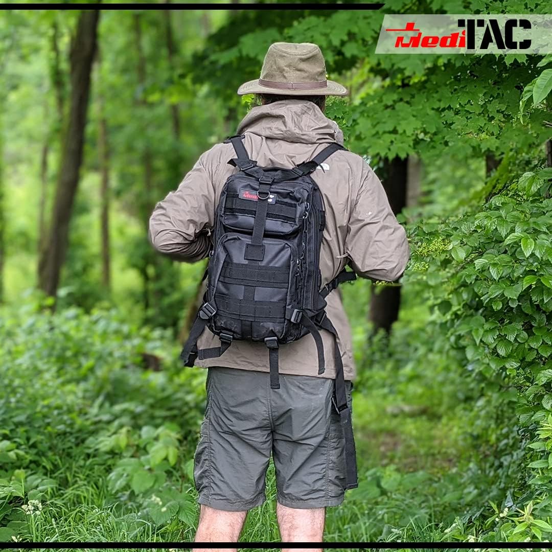 MediTac Tactical Assault Pack - First Aid Rucksack - 18" Military MOLLE Backpack