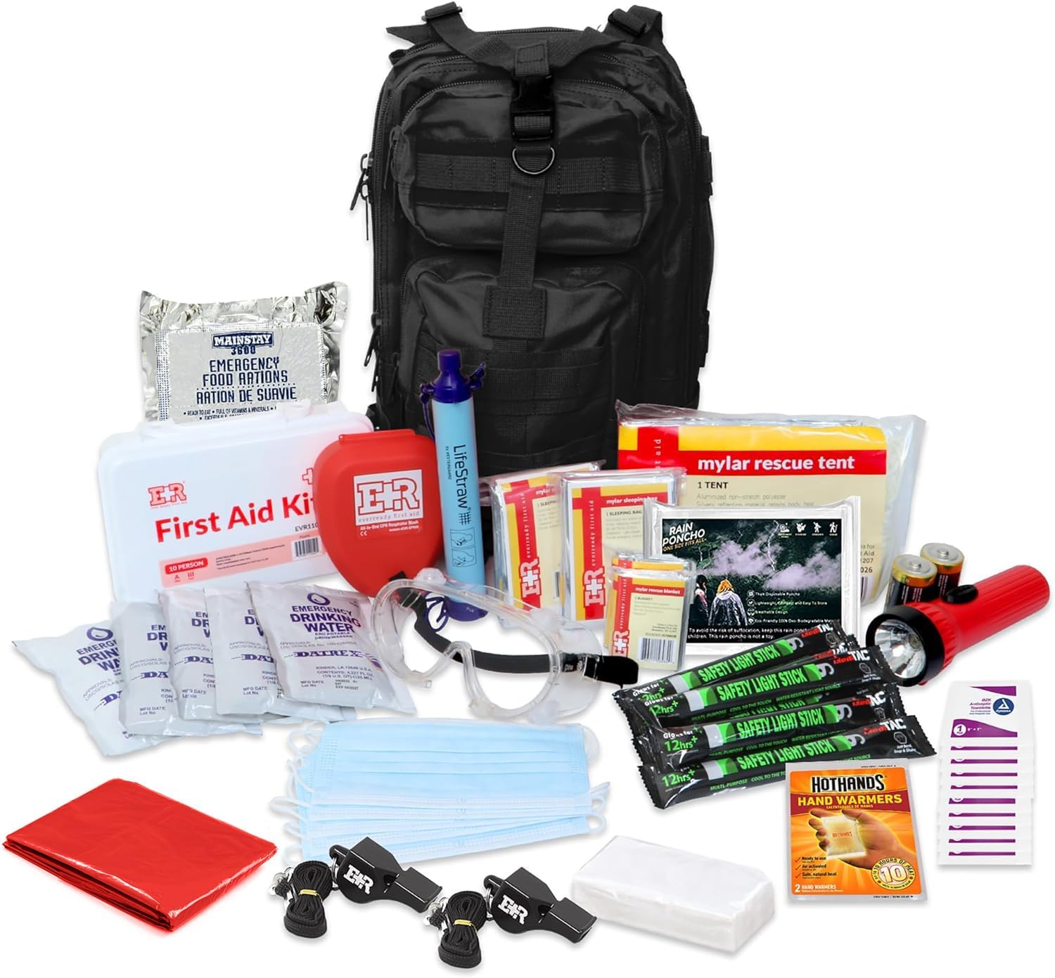 Rucksack Disaster Relief Kit - Includes LifeStraw, Rations & More ...