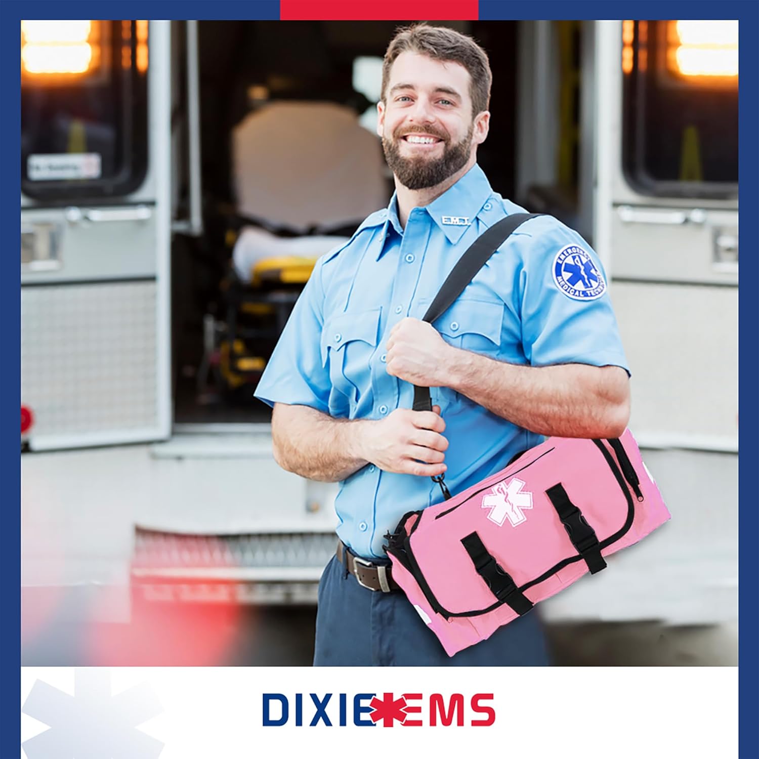 Dixigear First Responder On Call Trauma Bag W/Reflectors (Pink)