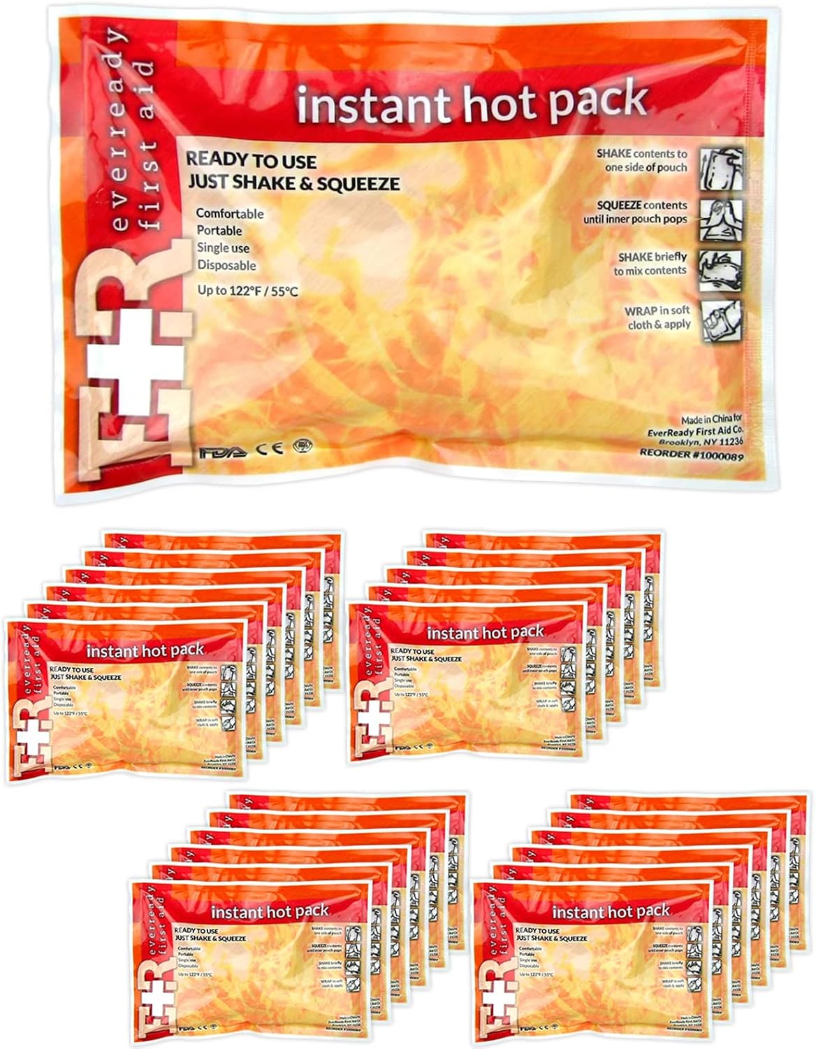 Ever Ready First Aid Instant Hot Pack, 6 Inches x 9 Inches