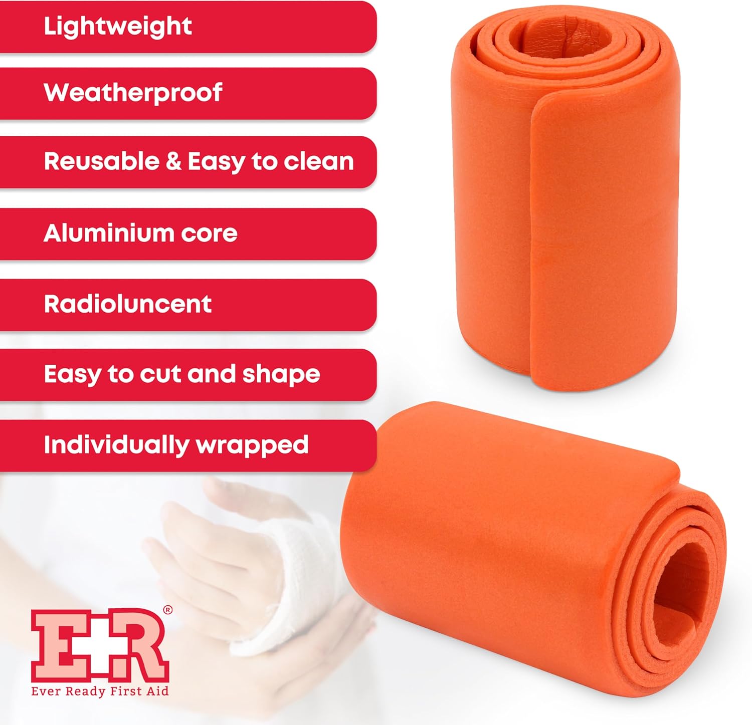 Ever Ready First Aid Universal Aluminum Splint, 24 Inch Rolled