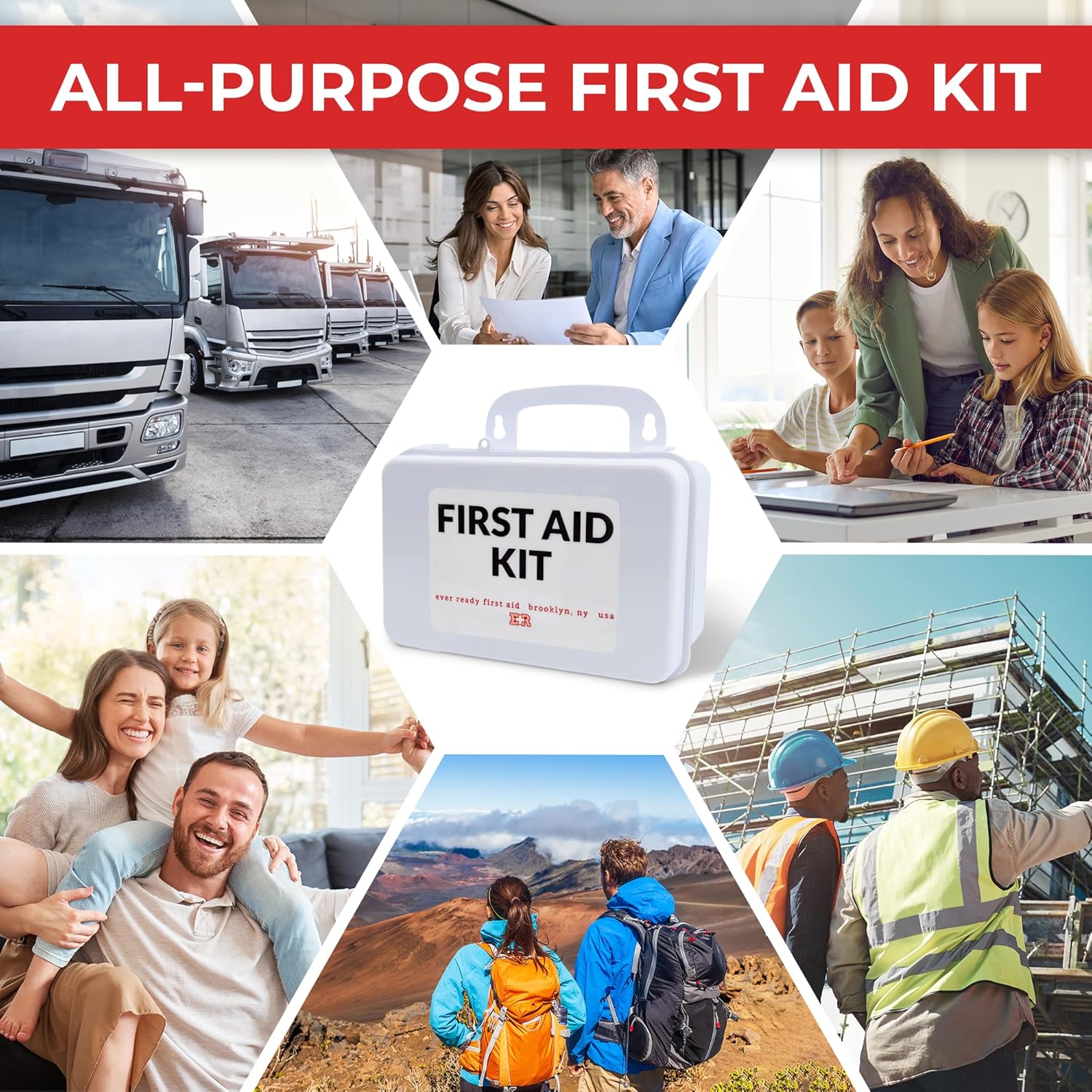 10 Person First Aid Kit In Plastic Case