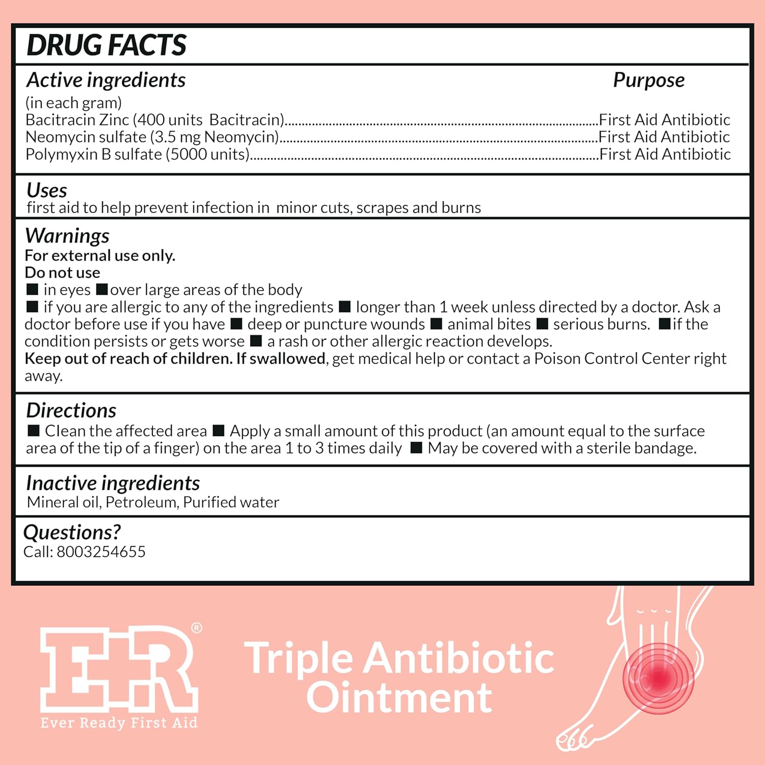 Ever Ready First Aid Triple Antibiotic Ointment 1.0 oz