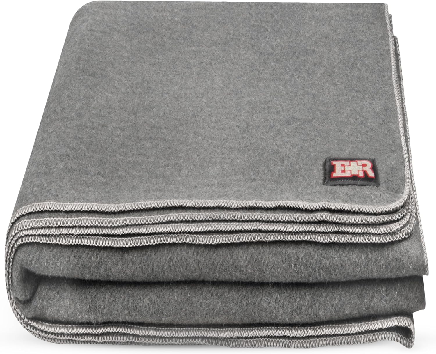 Ever Ready First Aid Military Wool Blanket - Perfect for Outdoors, Camping & Bushcraft Emergency Blanket, 95% Wool - 96" x 96" 6.65 lbs.  - Queen Size