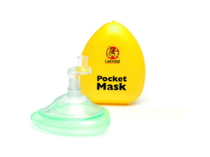 Laerdal Pocket CPR Mask in Yellow Hard Case