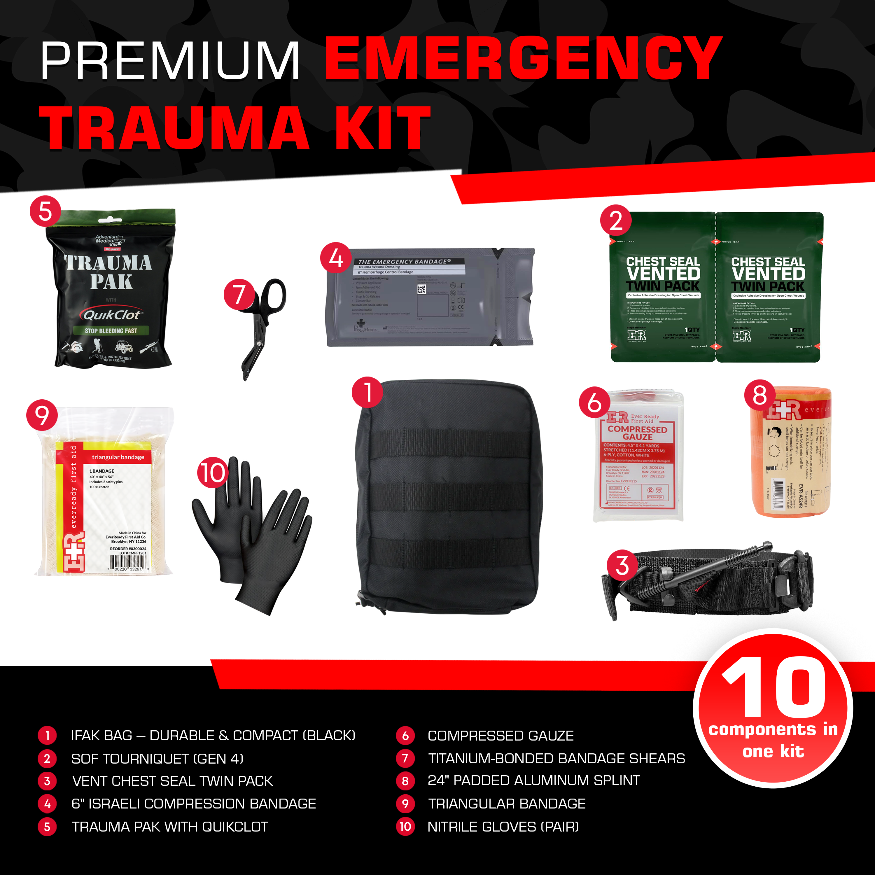 Premium IFAK Trauma Kit – Black