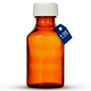 Amber Medicine Bottle – 4 oz