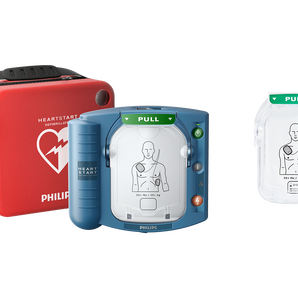 Philips HeartStart OnSite Automated External Defibrillator AED with Standard Carry Case, Battery and SMART Adult Pads (M5066A_C01)
