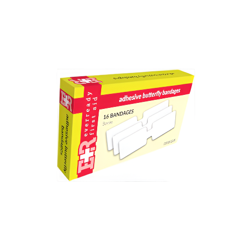 Ever Ready First Aid Adhesive Bandages, Butterfly, in Kit Unit Box, 16's (Pack of 10)