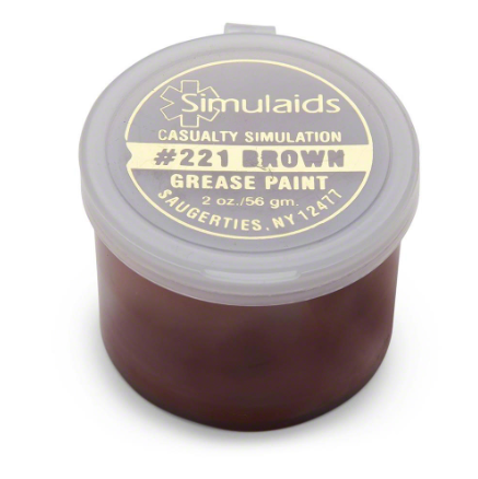 Simulaids Grease Paint, Brown - 2oz.