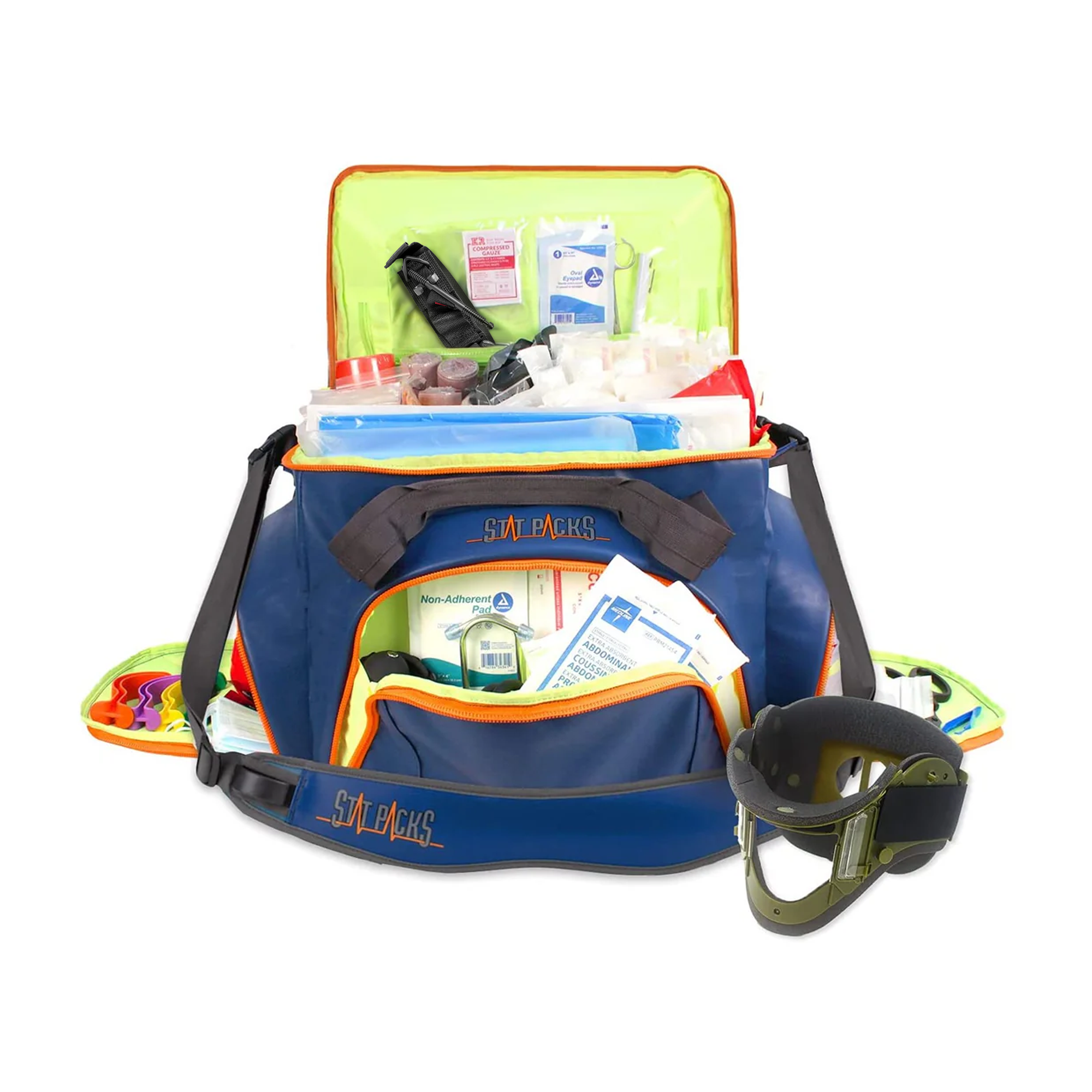 Ever Ready First Aid StatPacks Fully Stocked EMT Premium Trauma Bag for Firefighters & First Responders