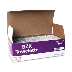 Ever Ready First Aid Benzalkonium BZK Wipes, 5 x7
