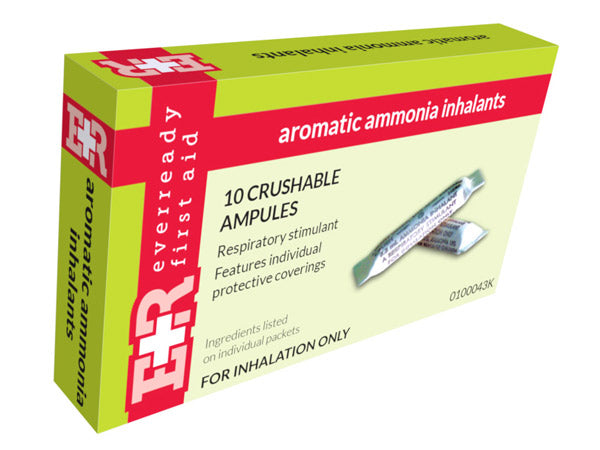 Ever Ready First Aid Ammonia Inhalant Ampules, In Kit Unit Box - 10/pack