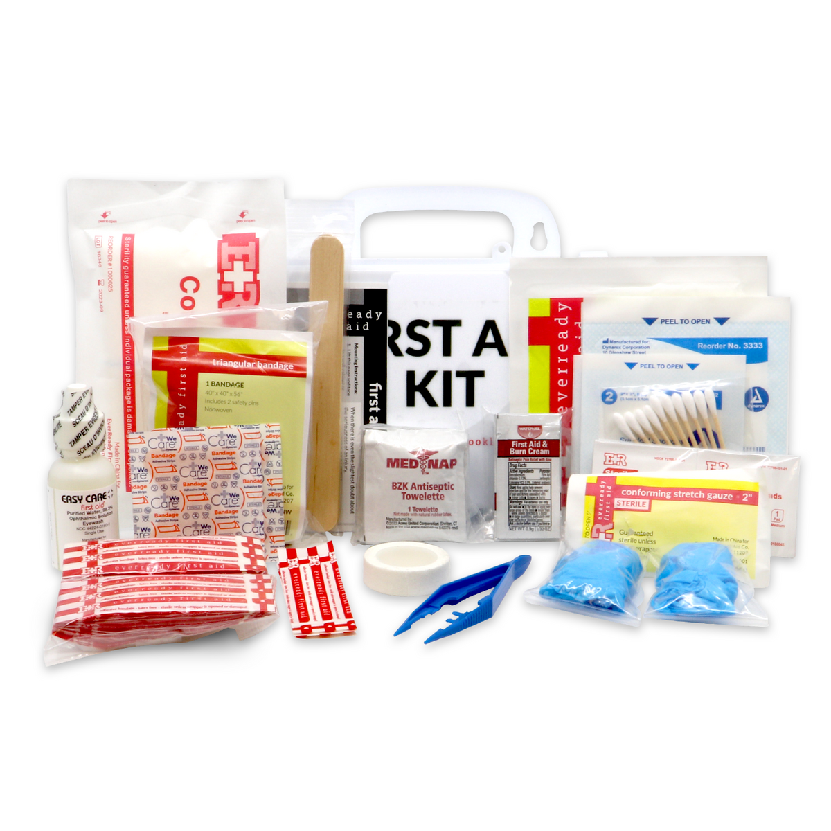 Ever Ready First Aid 10 Person First Aid Kit with Plastic Case, Type I
