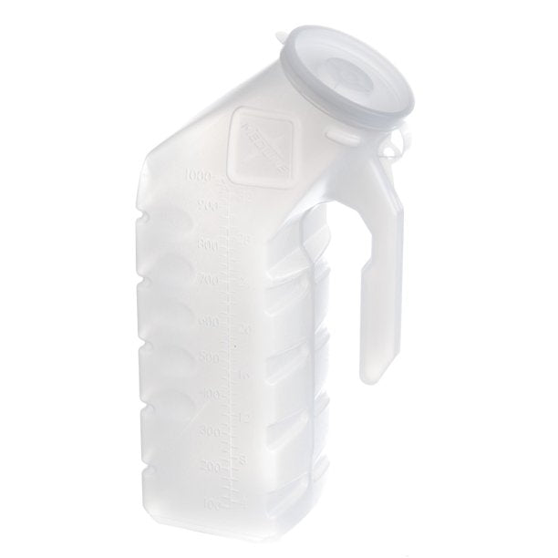 Translucent Male Urinal With Lid - 32oz/1000ml