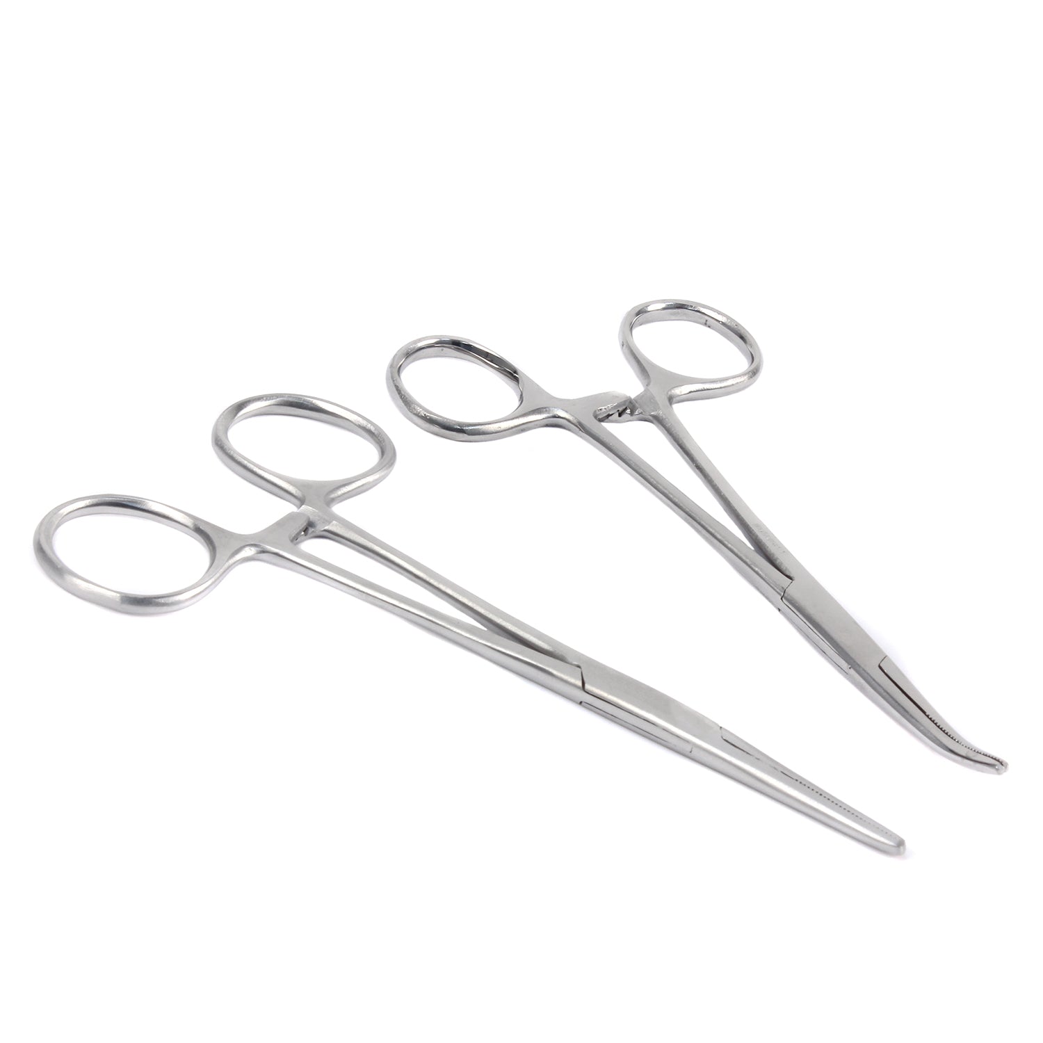 Ever Ready First Aid Kelly Forceps Straight & Curved Two Pack - 5 1/2"
