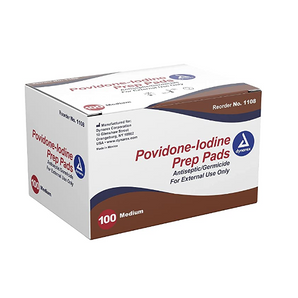 Dynarex PVP Iodine Wipes, 100 Pack