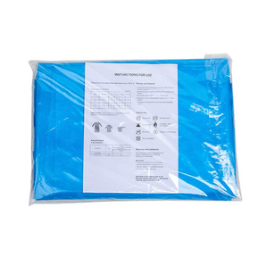 Ever Ready First Aid Disposable Isolation Gown Level 2 with Cuff, Non-Surgical, Blue