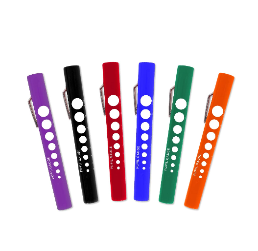 Dixie EMS Colored Disposable Penlight with Pupil Gauge- 6 Colors