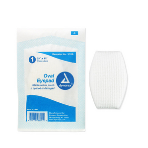 Oval Eye Pads, 5/8" x 2 5/8", Sterile - 10/pack