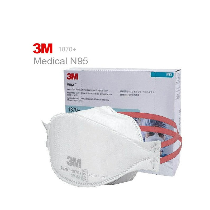 3M Health Care 1870+ Health Care Particulate Respirator Mask, Flat Fold