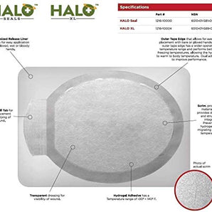 HALO Chest Seal High Performance Occlusive Dressing for Trauma Wounds - 2 in Pack