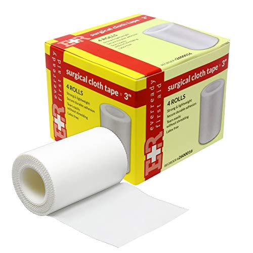 Ever Ready First Aid 2600016-X4 Adhesive Silk Cloth Tape, Latex Free, 3" x 10 yd. (Pack of 4)
