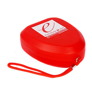 Ever Ready First Aid CPR Rescue Mask, Adult/Child Pocket Resuscitator, Hard Case with Wrist Strap + Gloves and Wipes with Inlet for O2 port