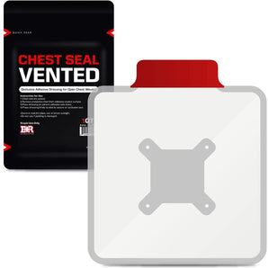 Vented Chest Seal with Quick Tear Adhesive Dressing