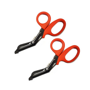 Ever Ready First Aid Autoclavable Titanium Bonded Bandage Shears 7 1/4" Bent, Orange