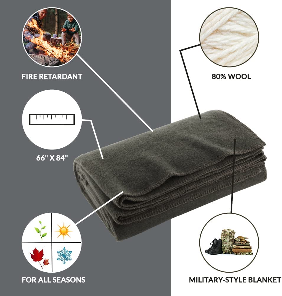 Fire Retardant Treated Wool Fire Blanket
