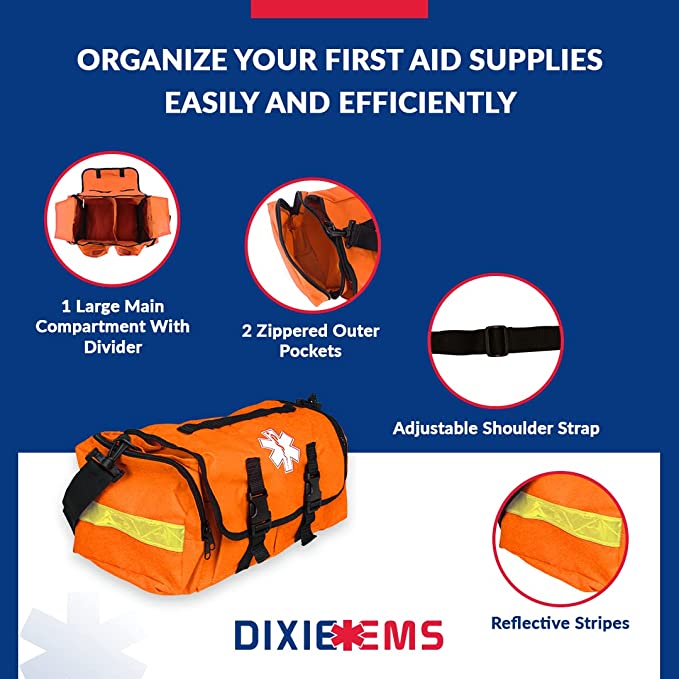 Ever Ready First Aid First Responder On Call Trauma Bag W/ Reflectors - Orange