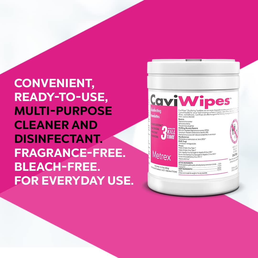 Metrex CaviWipes Surface Disinfectant Wipes (160 wipes)