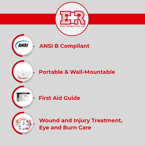 Class B First Aid Kit – Metal Wall Case, 50 Person