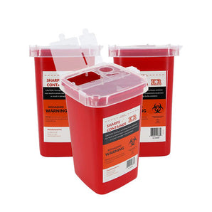 Sharps Container with Split Lid & Locking Mechanism
