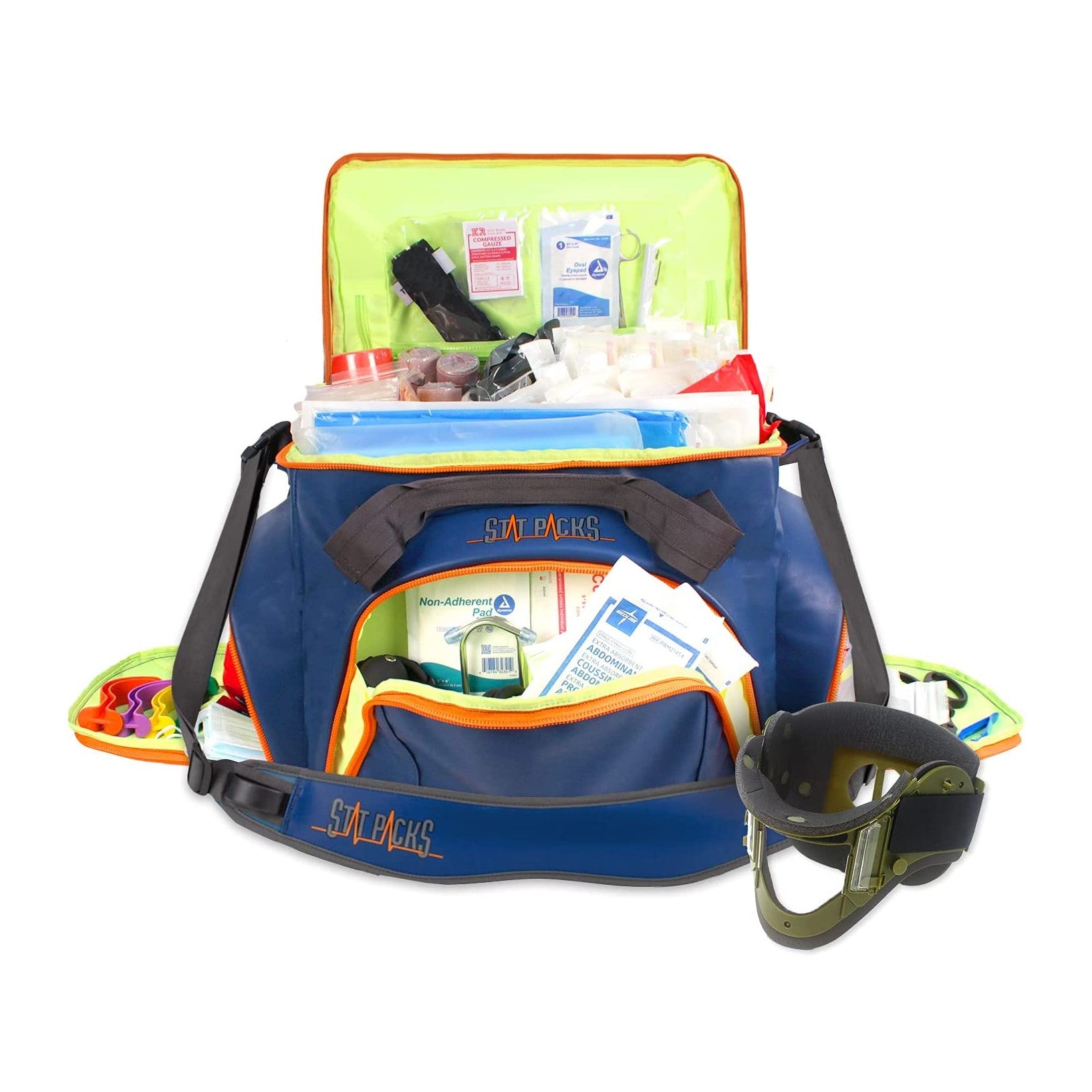 Ever Ready First Aid StatPacks Fully Stocked EMT Premium Trauma Bag for Firefighters & First Responders