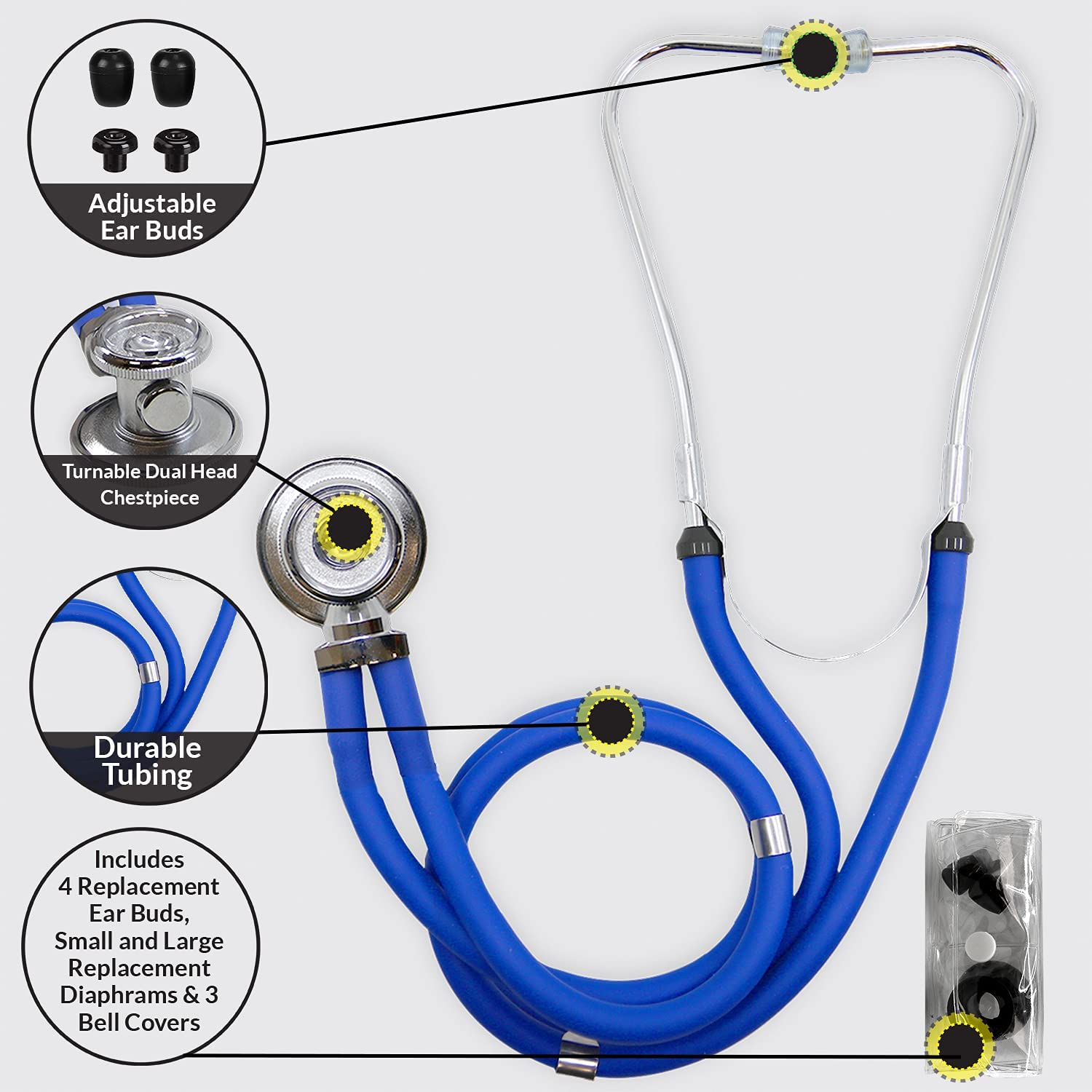 Dixie Ems Sprague-Rappaport Two Tube Type Stethoscope