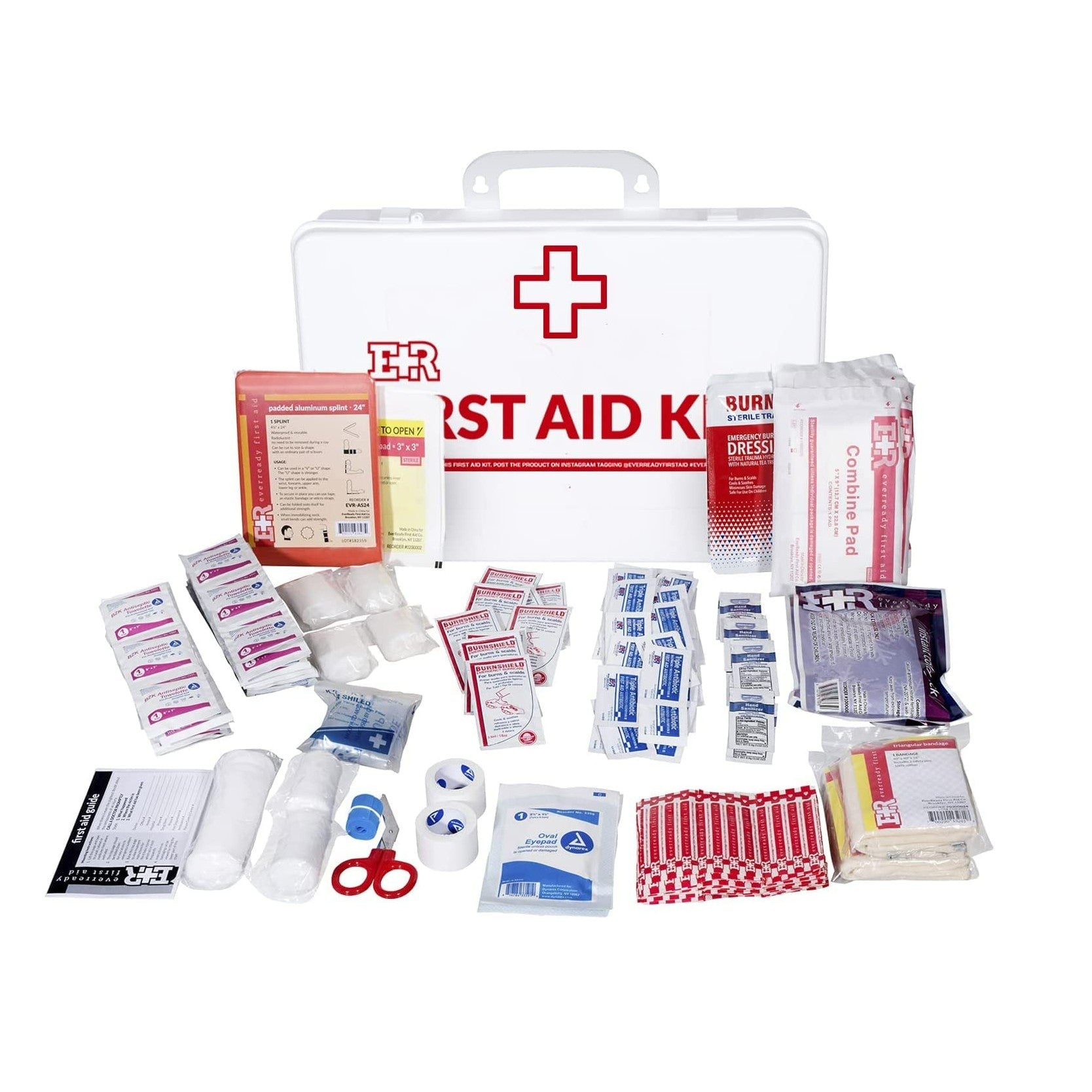Ever Ready First Aid Basic Ansi First Aid Kit, Class B, Plastic case 40 Person