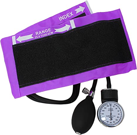 Dixie Ems Deluxe Aneroid Sphygmomanometer Blood Pressure Set W/Adult Cuff, Carrying Case and Calibration Tool