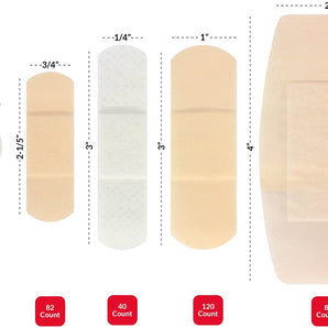 Adhesive Bandages Variety Pack – 280 Assorted Count