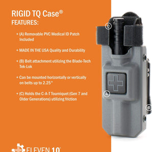 Eleven 10 Rigid TQ Case for C-A-T Tourniquet, Basketweave, Belt Attachment